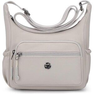 Crossboby Bags Multi-Pocket, Shoulder Bag Beige